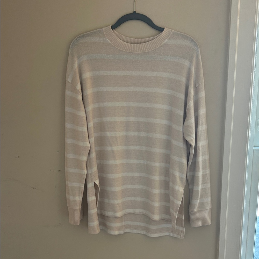 Abercrombie & Fitch Cream Striped Sweater